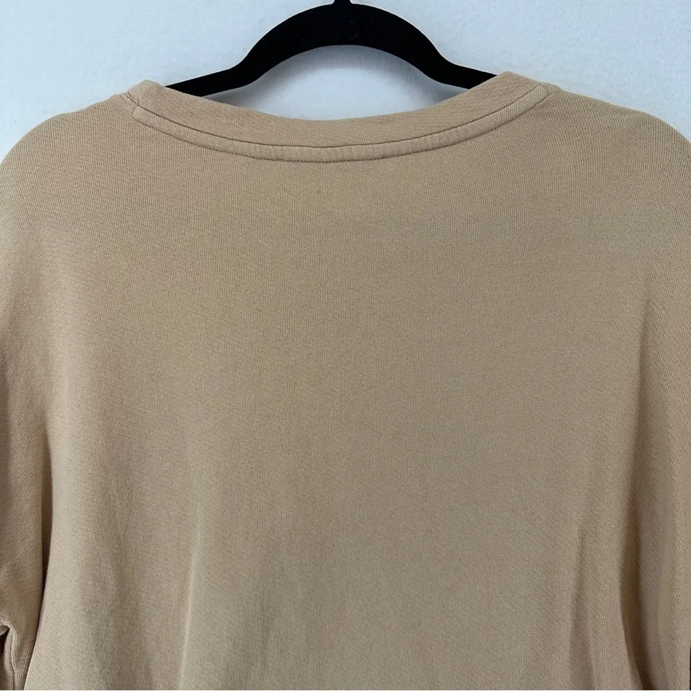 Loft Pullover Long Sleeve Sweater Flower Embroidery Womans Size M Beige - Image 8