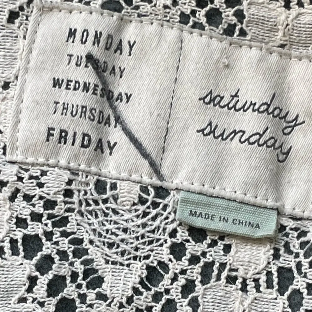 Anthropologie Mon.Tues.Wed.Thurs.Fri.Sat.Sun Grey Open Front Shawl Cardigan S - Image 11