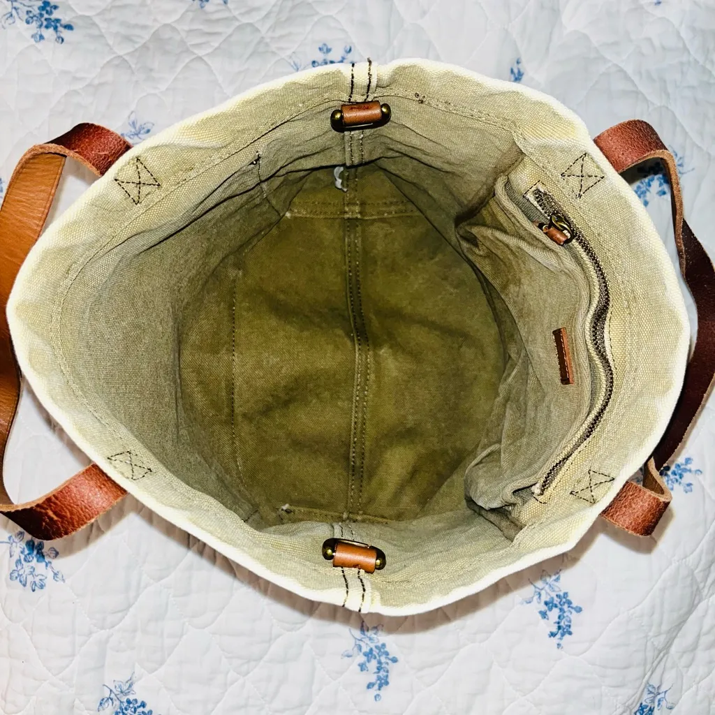 Madewell Transport Tan Canvas Tote Bag - Image 5