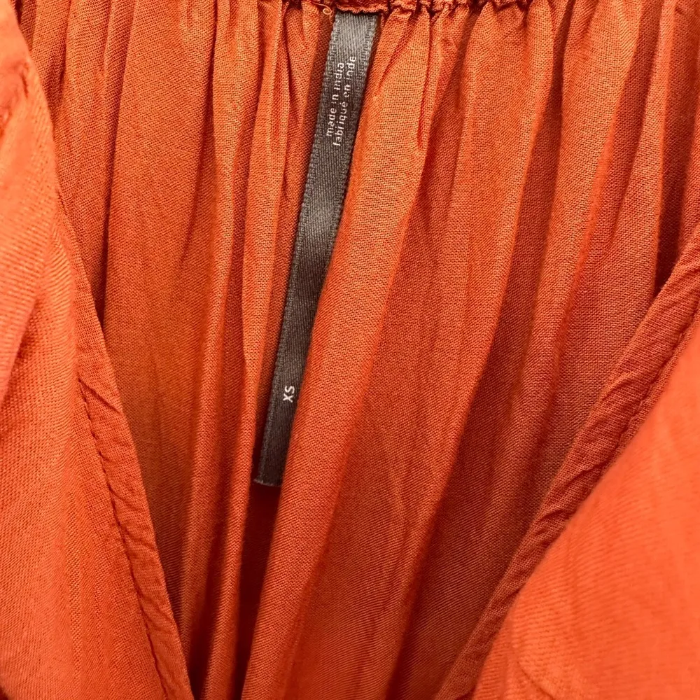 Anthropologie‎ Burnt Orange Midi Slit Dress Spaghetti Strap NWOT Size XS - Image 4