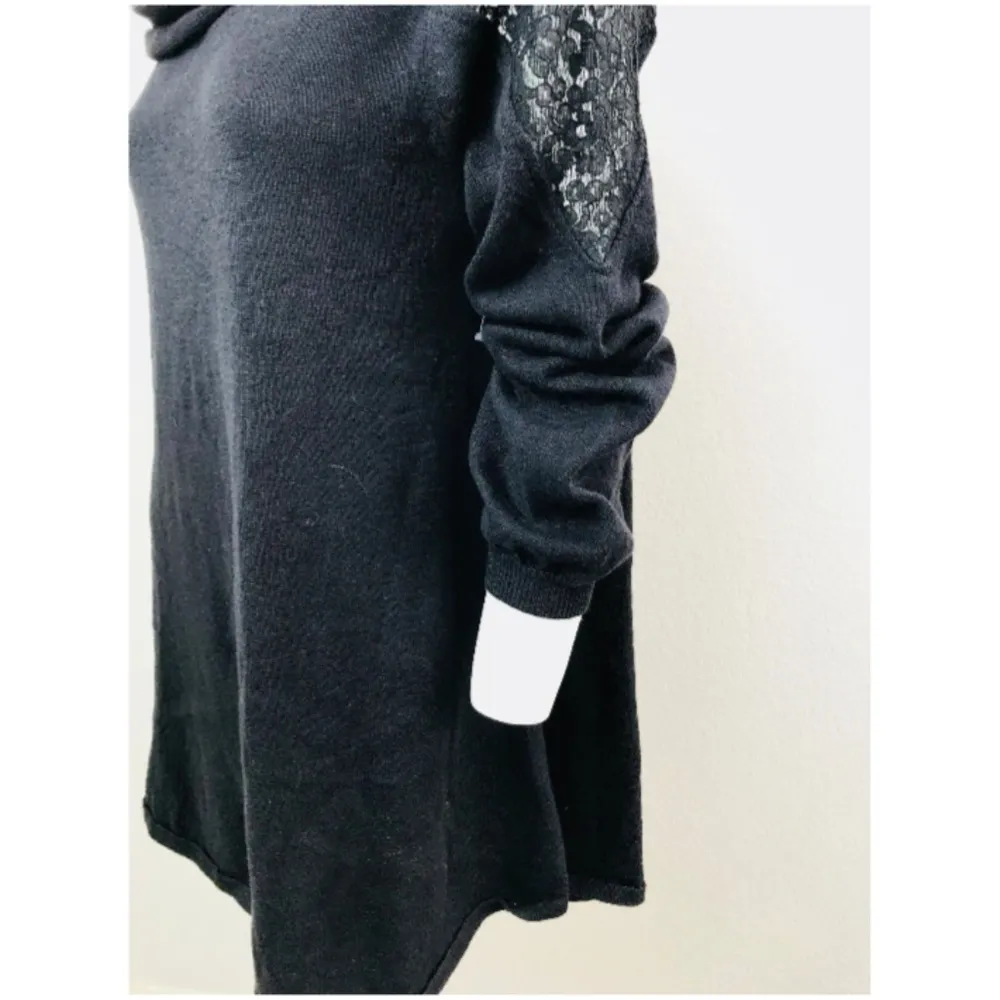 Style & Co Large Black Lace Sleeve Sweater Long - Image 6