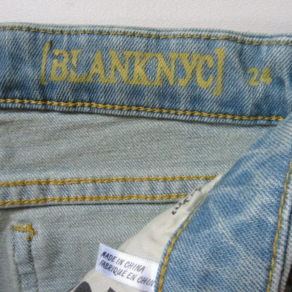 NWT Blank NYC Skinny Classique in Dreamathon Destroyed Shredded Stretch Jeans 24 - Image 5