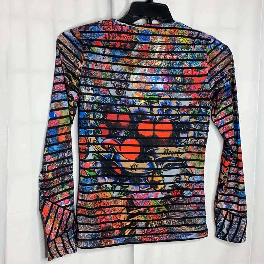 Alberto Makali Multicolor Long Sleeves Top Sz S - Image 8