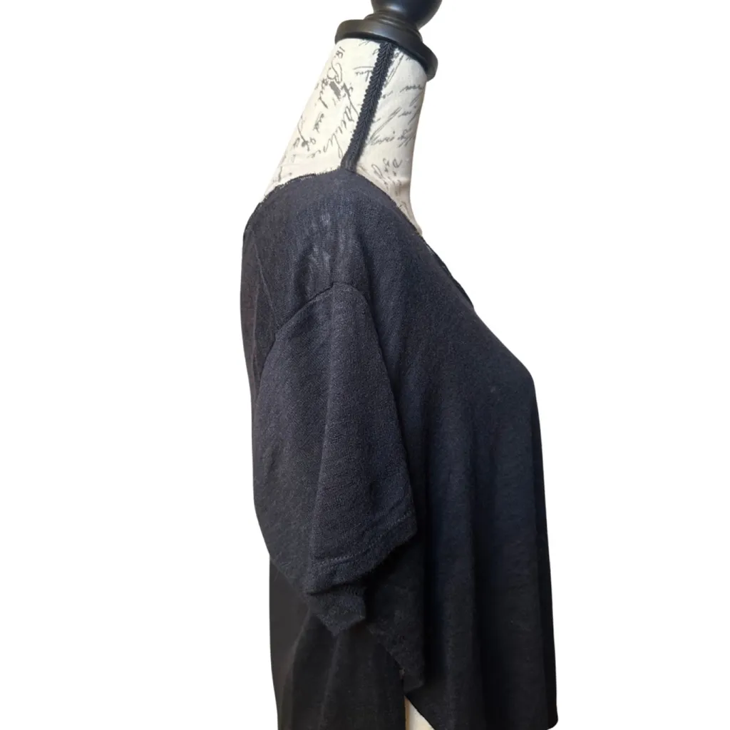 Melrose and Market Size Large Black Sheer Scoop neck Short Sleeve Shirt - Image 5