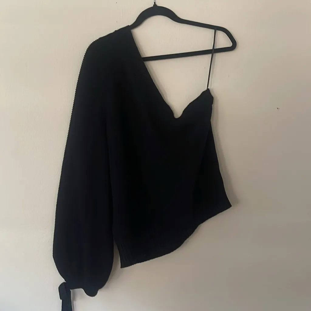NWT Bar III Chic Black One-Shoulder Sweater Top Size XXL - Image 5