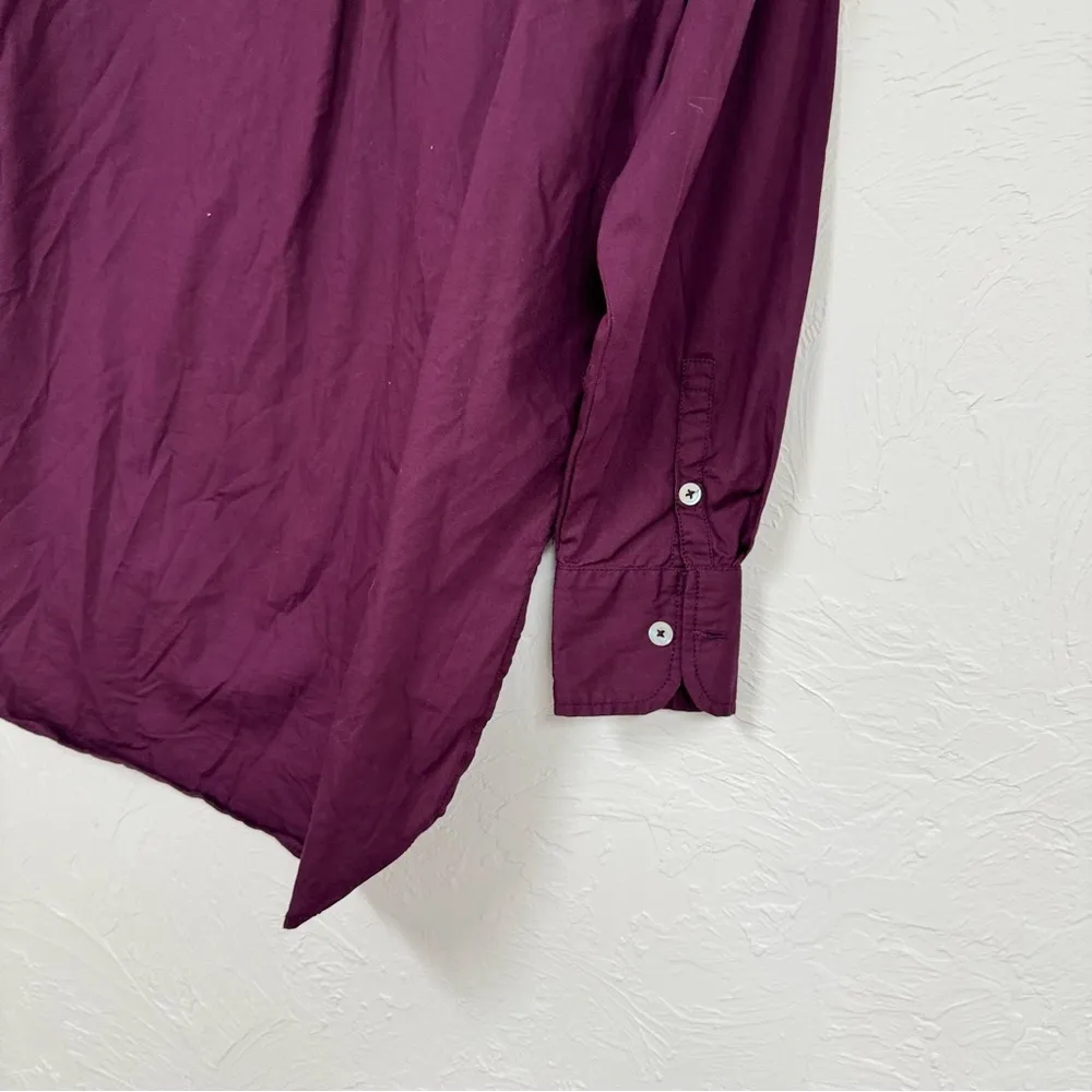 Maeve Anthropologie Purple Long Sleeve Button Down Shirt Women XS Casual Classic - Image 9
