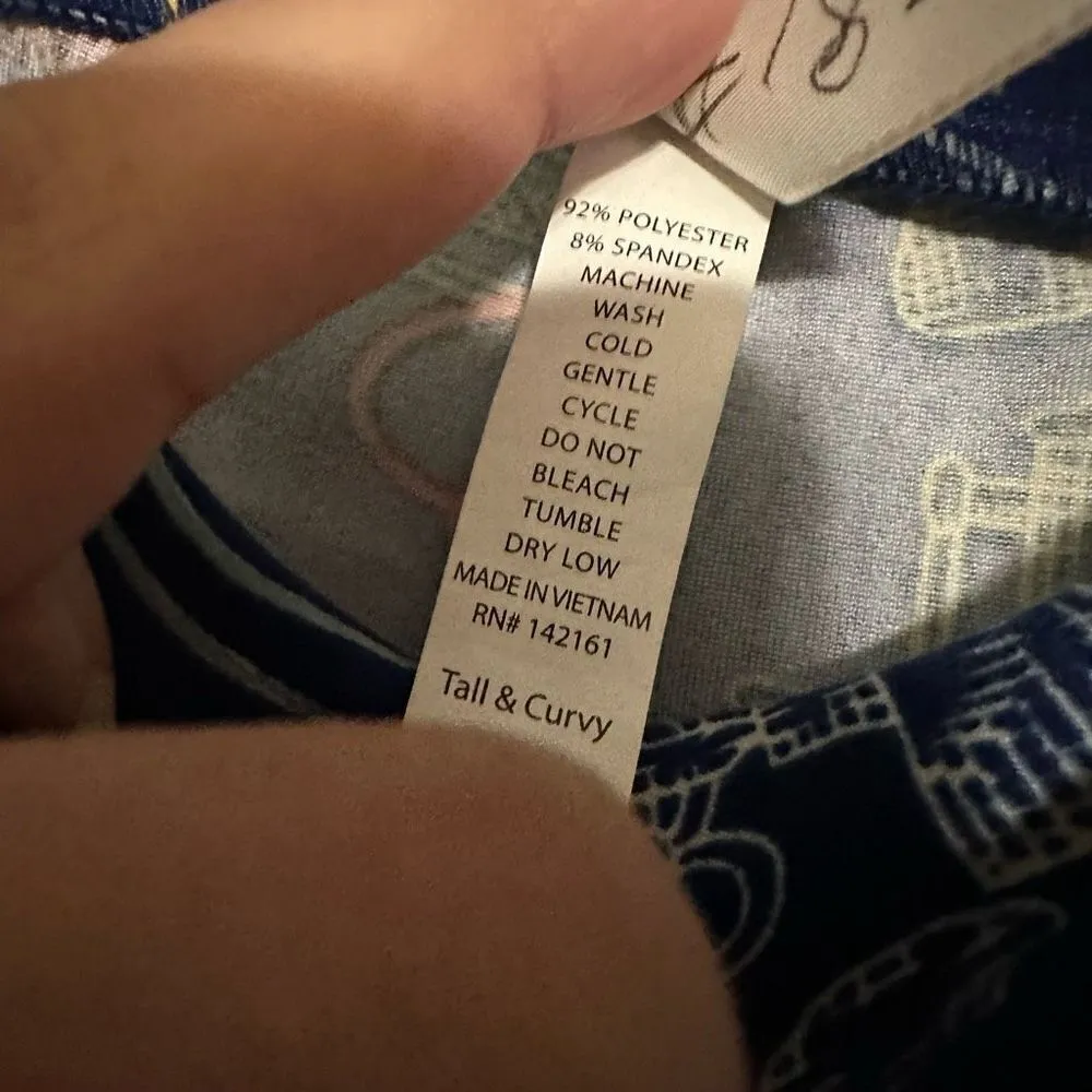 LULAROE Navy multicolored leggings - Image 5