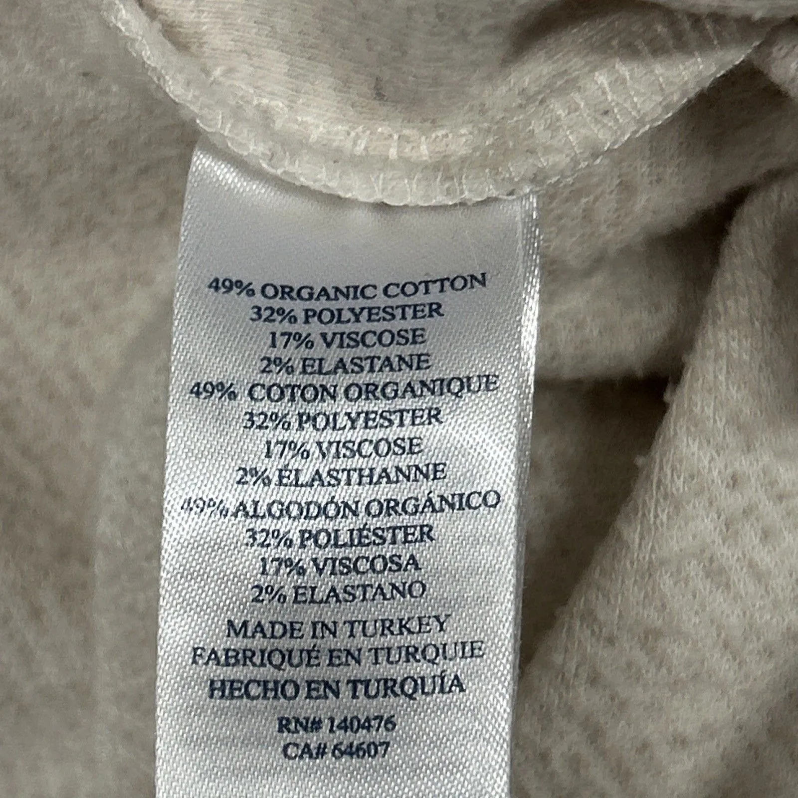 Faherty Legend Lounge Wide Leg Pants Womens Medium Pockets Cream Organic Cotton - Image 4