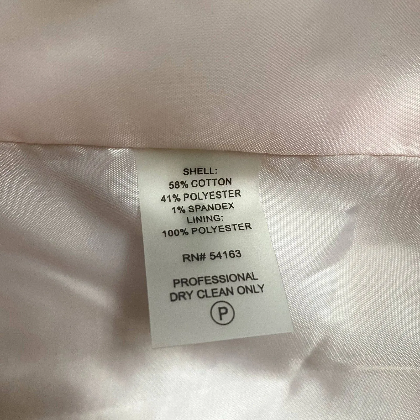 Calvin Klein Cropped Open Front Blazer Jacket Pastel Pink Corpcore Size‎ 14 - Image 5