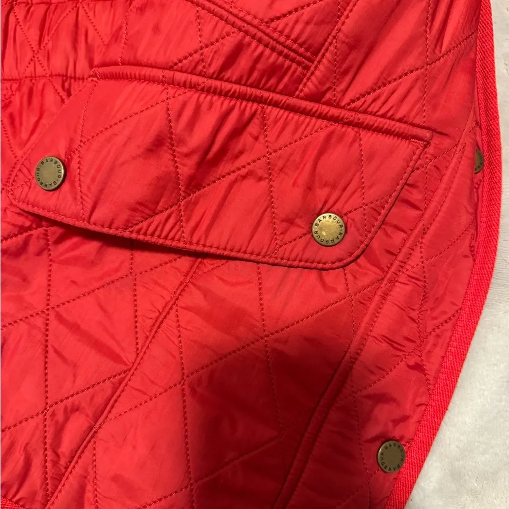 Barbour Cavalry Polarquilt Quilted Jacket in RED - Image 8