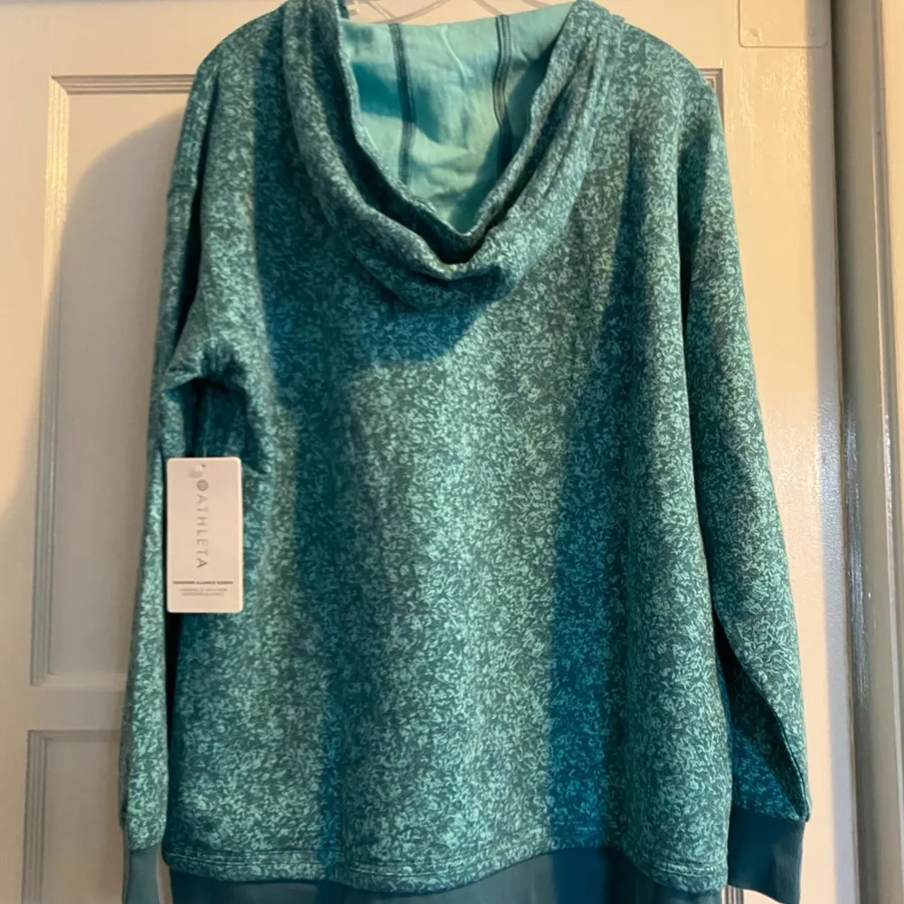 Women’s Hoodie Sundown Alliance Teal Athletic Pullover Oversize Warm - Image 9