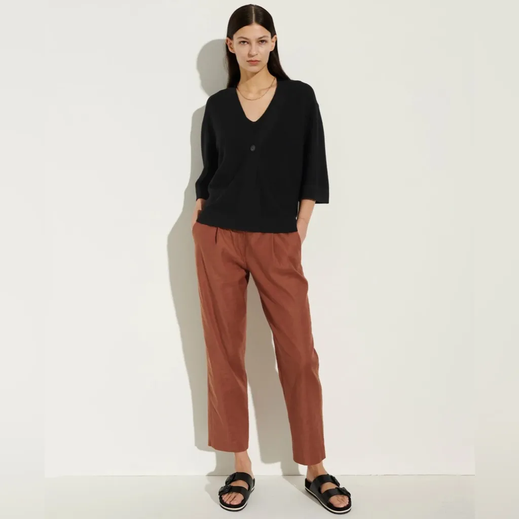 The Reset Slouchy Crop Trouser Brown Size XL - Image 2