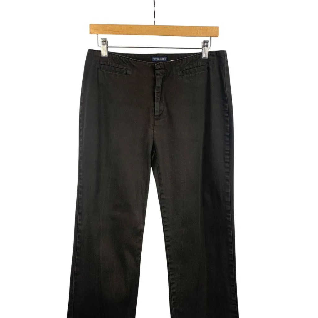 Dockers Womens Black Straight Leg Stretch Pants Size 10S - Image 3