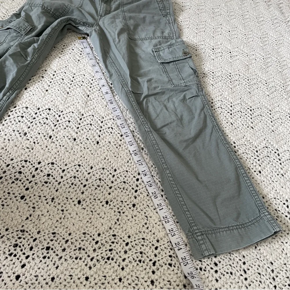 Anthropologie Jennie Ripstop High Rise Cargo Cotton Pants Green (Size 28) Cotton - Image 8