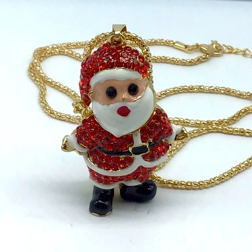 NEW red crystal Santa Claus fashion necklace - Image 6