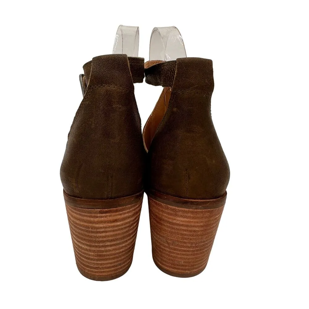 Lucky Brand Green Leather Kadian Block Heel Sandals Size 8.5 - Image 5