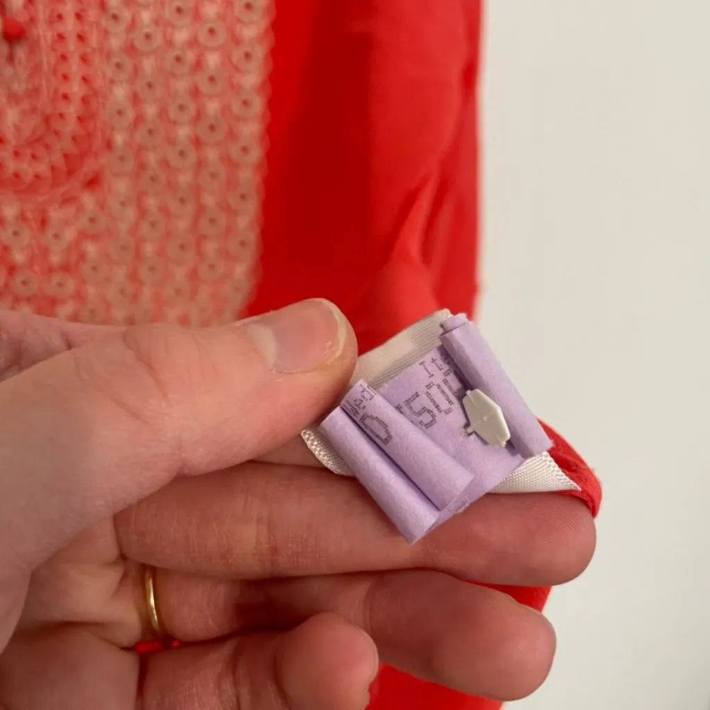 COLLECTIVE CONCEPTS STITCH FIX Coral Orange Red Embroidered 3/4 Sleeve ? Blouse - Image 11