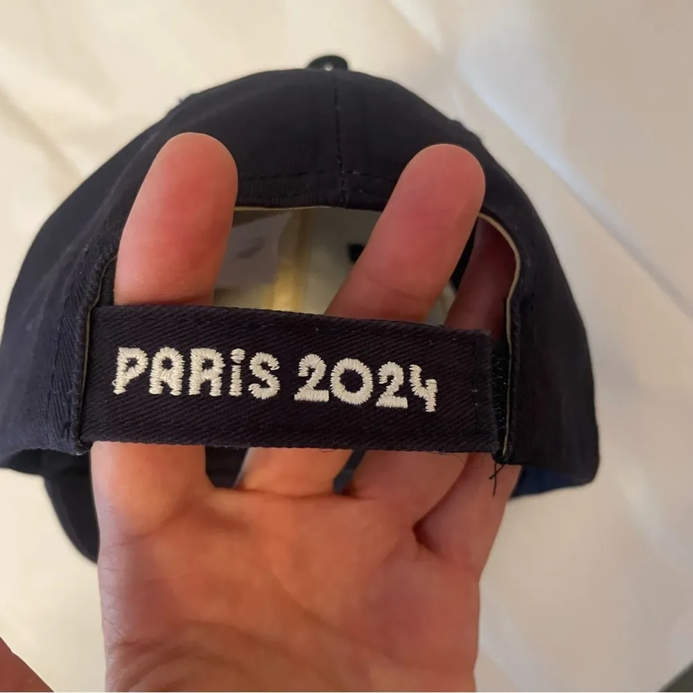 Paris 2024 Olympic Logo Baseball Trucker Hat OS Blue - Image 4