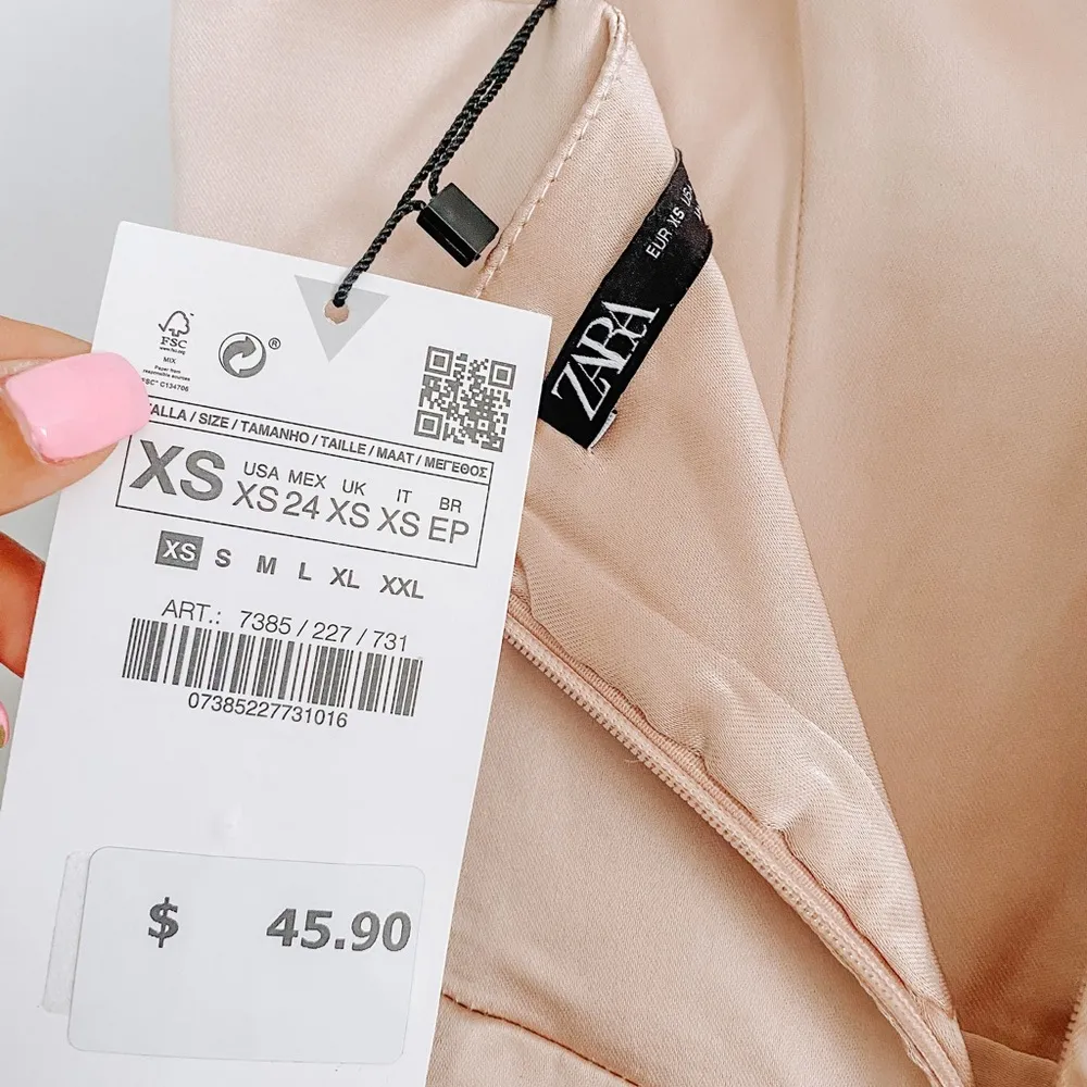 ZARA // Blush pink mini dress - Image 3