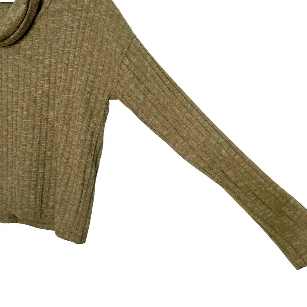 BP Olive Green Cozy Ribbed Knit Turtleneck Top Blouse - Image 5