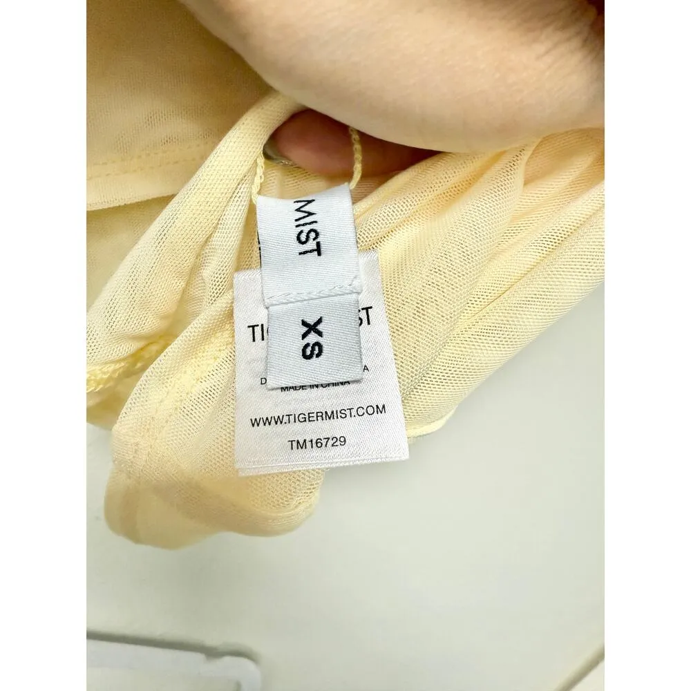 Tiger Mist Fennel Lace Trim Camisole Top & Maxi Skirt Set Pale Yellow Women's XS - Image 6