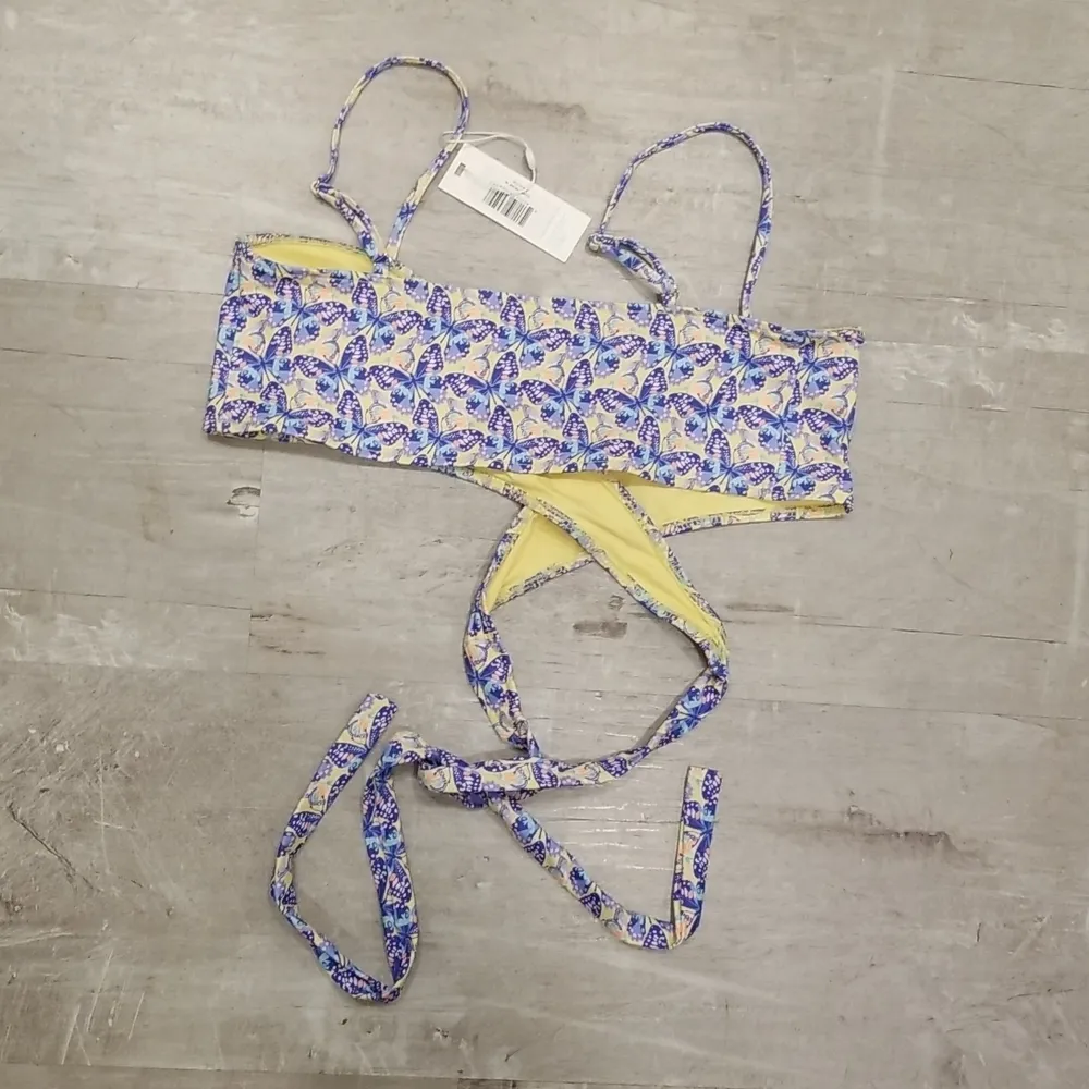 💕FRANKIE'S BIKINIS💕 Falcon Bikini TOP ~ Monarch Butterfly Print Medium M NWT - Image 10