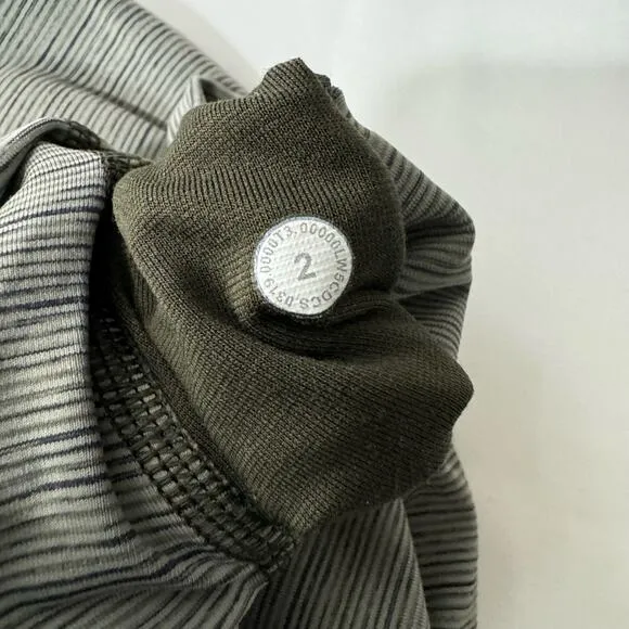 Lululemon Align High‎ Rise Leggings Size 2 Striped Grey Black Yoga Athleisure - Image 11