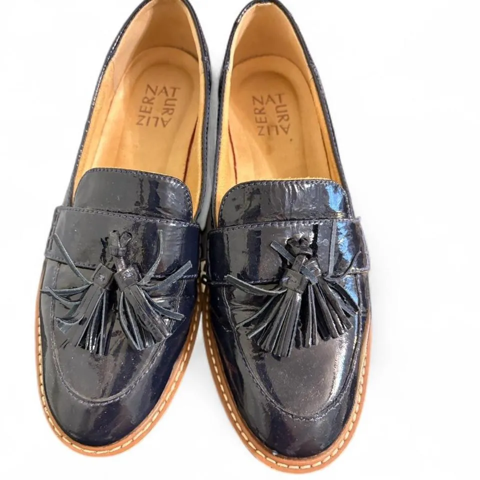Naturalizer Leather Navy Blue Loafer Shoes Size 6.5 - Image 2