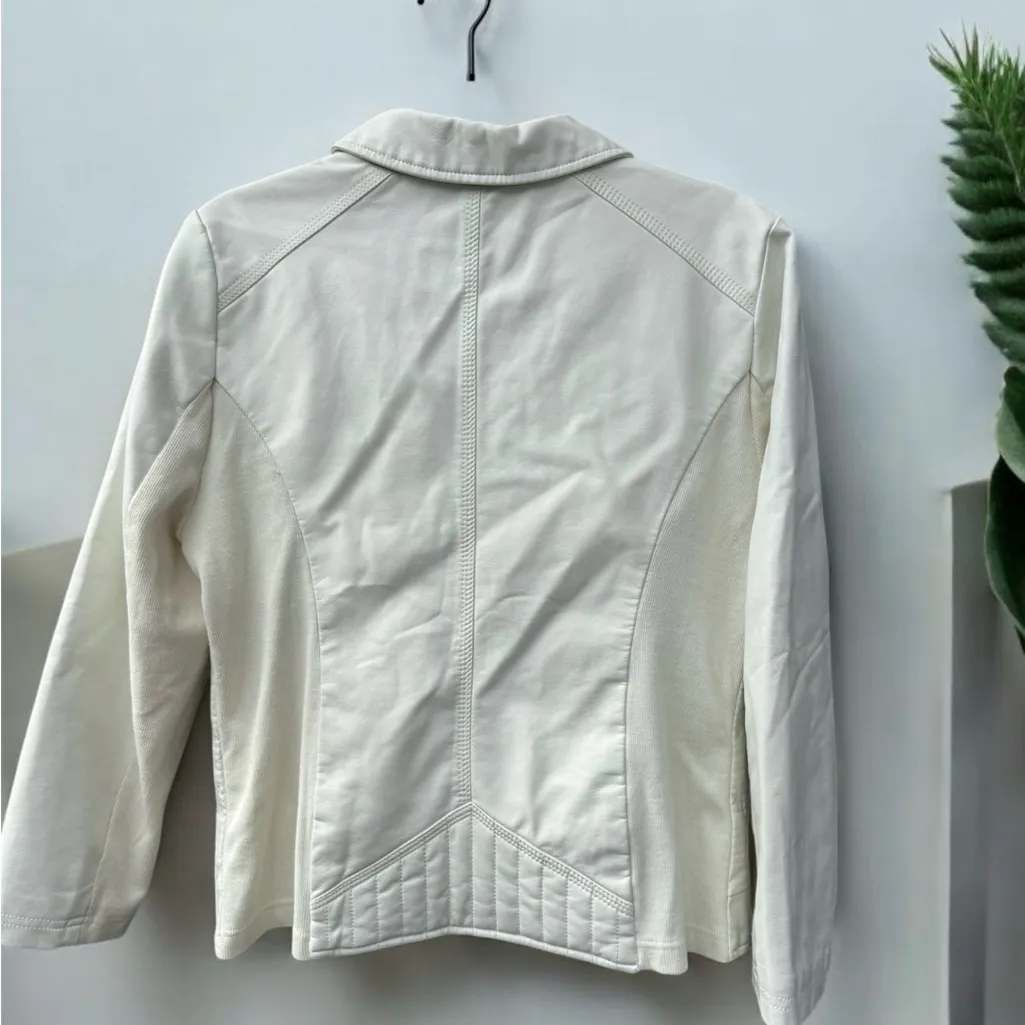 Christopher & Banks  Faux Leather Jacket Medium Petite - Image 2