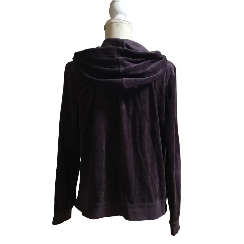 New York & Company Zip Up Jacket Purple Size XL - Image 3