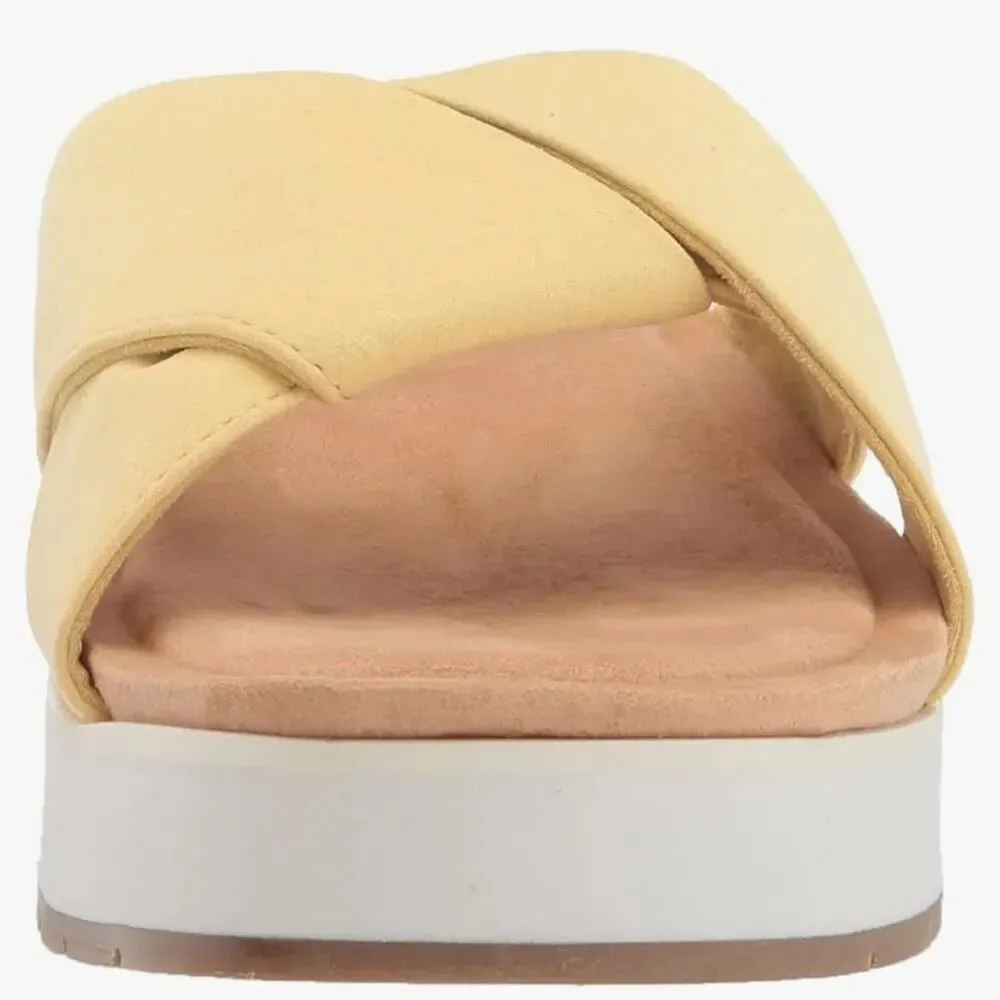 Koolaburra by Ugg Carenza twist slide sandal in Pale Banana size 11 new in box Yellow - Image 3