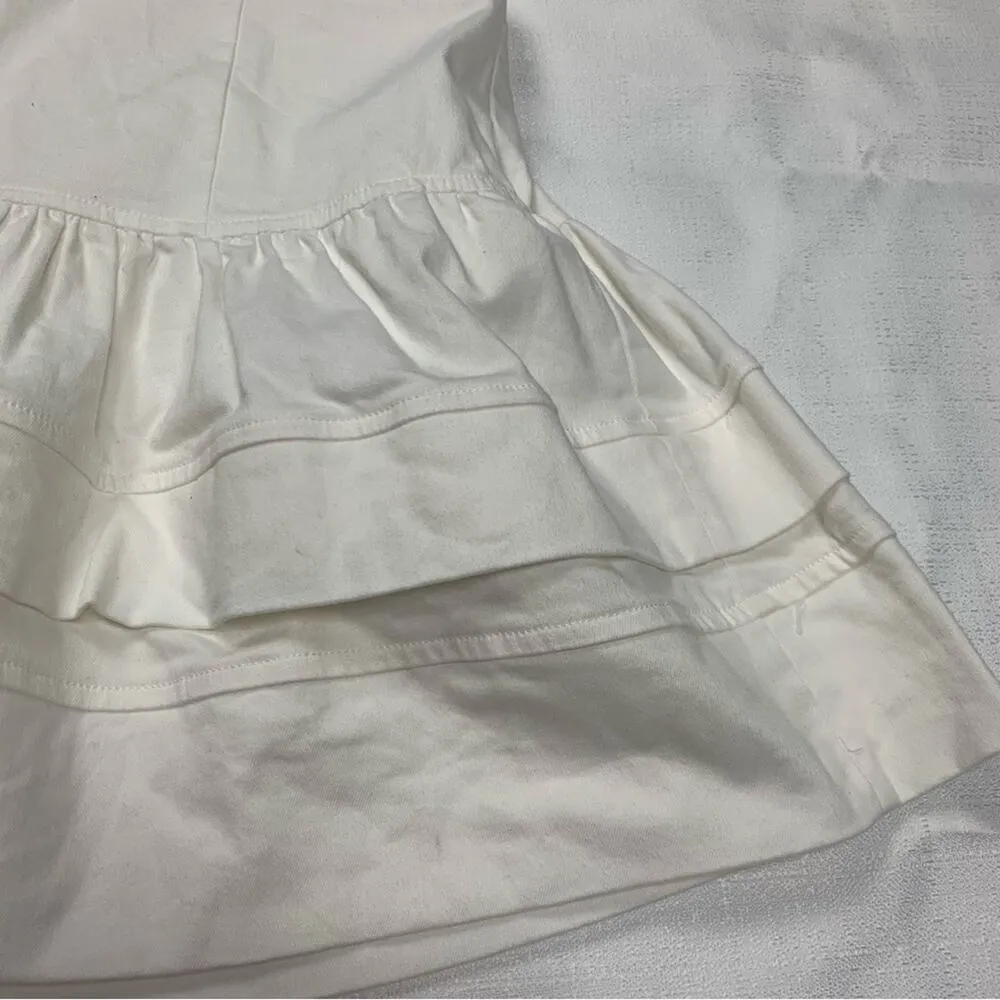 TCEC women's small white dress cutout tiered mini bridal shower fun summer beach - Image 6