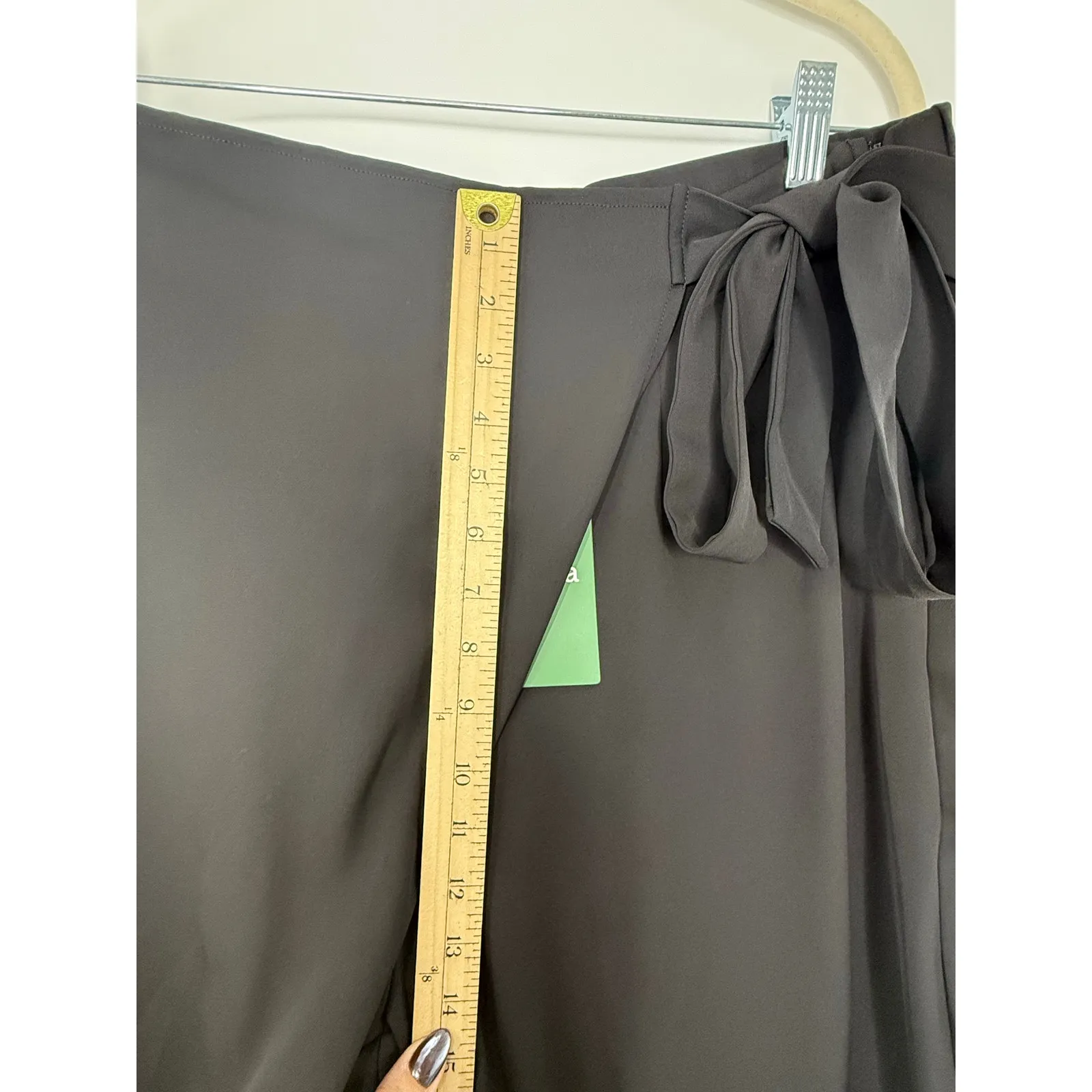 Halara High Waisted Tie Side Wrap Pants – Black – Petite XL Versatile - Image 8