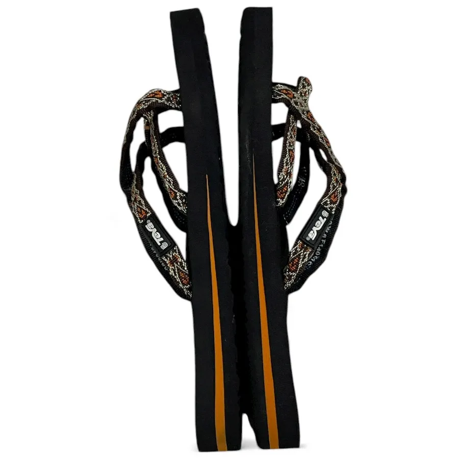 Teva Olowahu Flip Flops Sandals Women's Size 8 Black Orange Brown Comfort Beach - Image 7