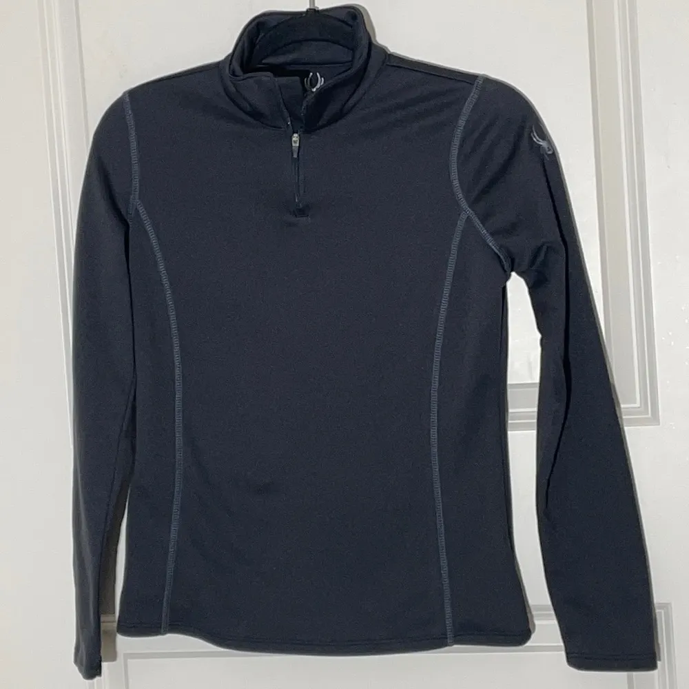 Spyder Black Quarter Zip Baselayer Pullover Small - Image 4