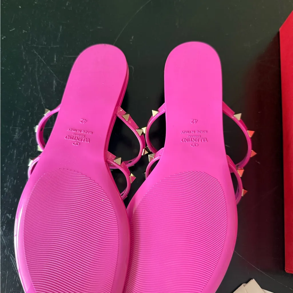 Valentino Garavani - Pink Rockstud Sandals - Image 5