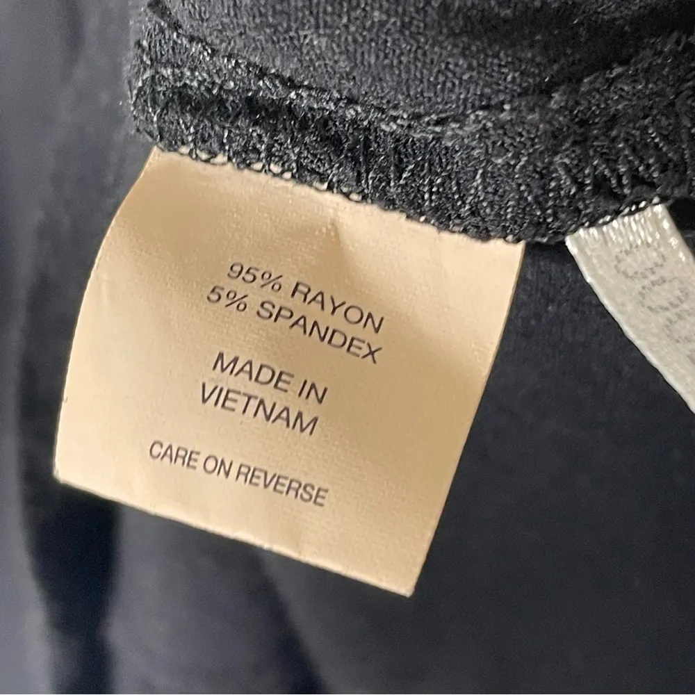 New York & Company Stretch Sleeveless Collared Black Knee Length Dress Size M Size M - Image 4