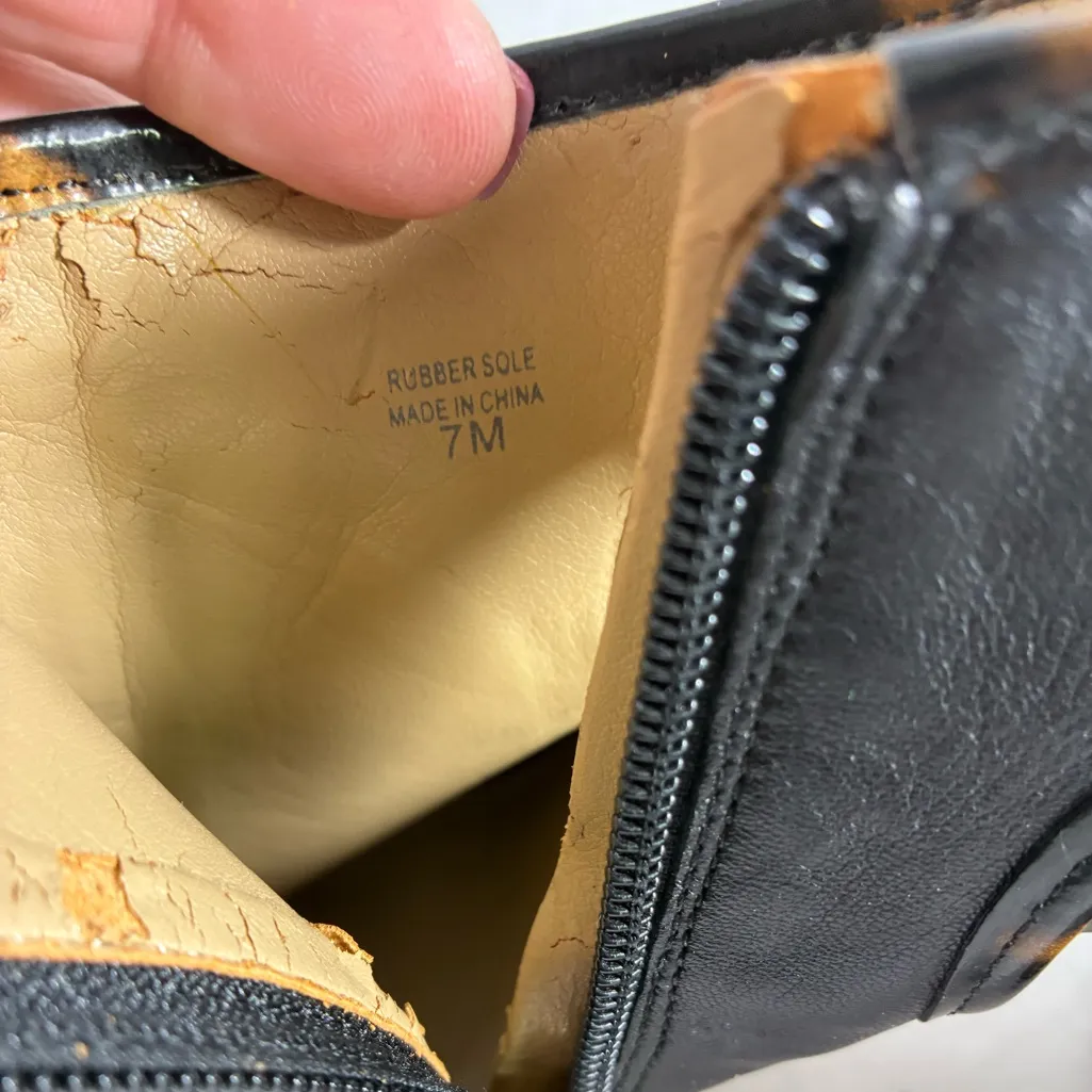 Ann Taylor Black and Tan Stiletto Heels with Peep Toe - Image 11