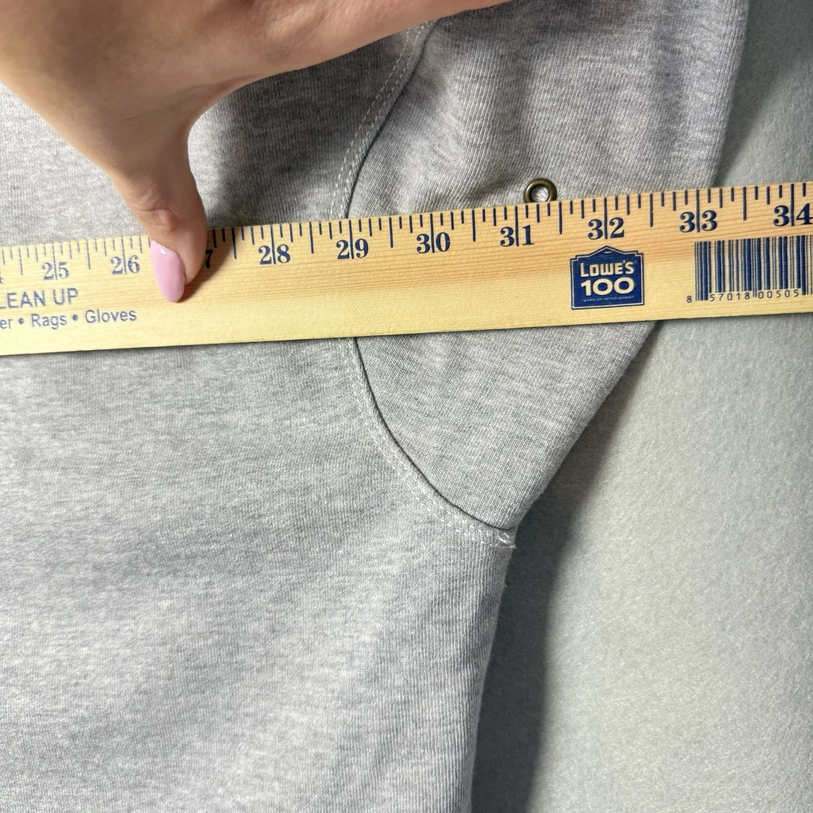 The Territory Ahead Womens Gray Hoodie Full Zip Jacket Cotton Blend Size L - Image 10