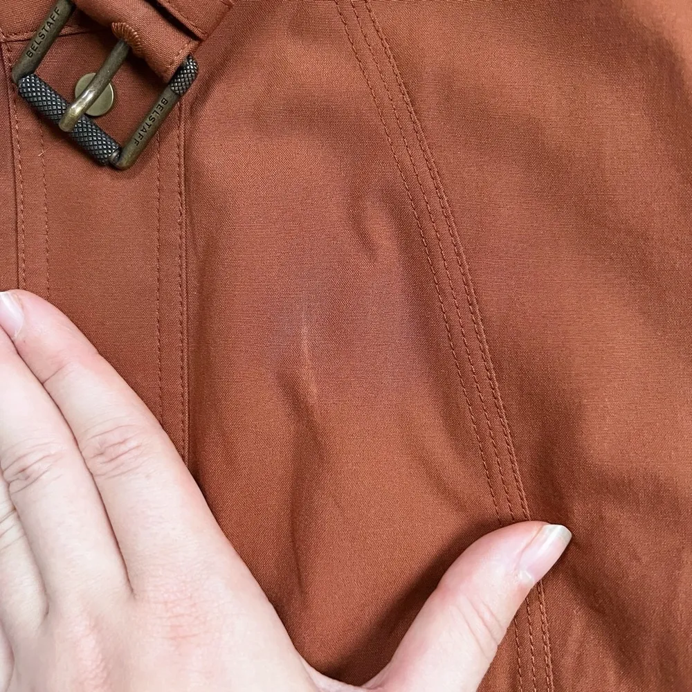 BELSTAFF • Aylesbury Dress safari cargo belted rust orange gabardine Size undefined - Image 9