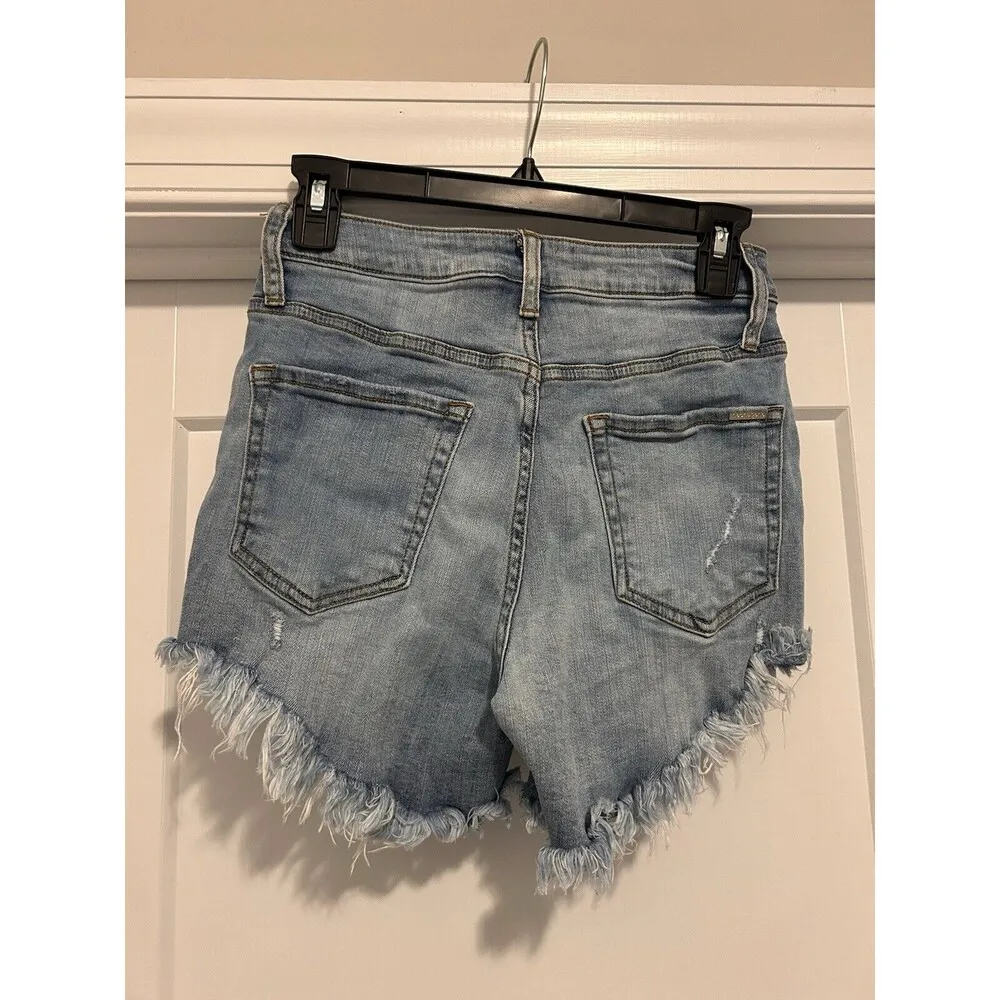 Insane Gene Shorts Women Size Medium Blue Cut Off Denim Jean American Distressed - Image 5