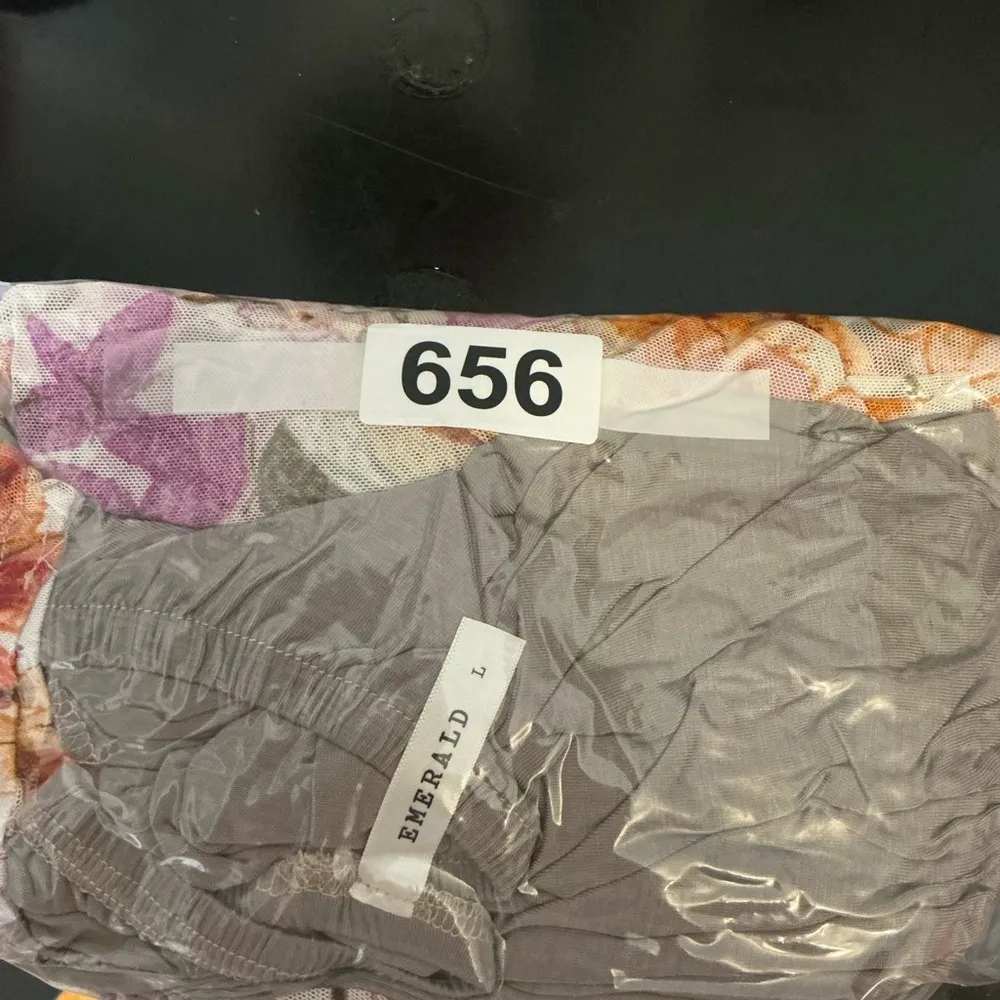 Emerald Pink and Orange Wrap Maxi Skirt with Slit Size L - Image 6