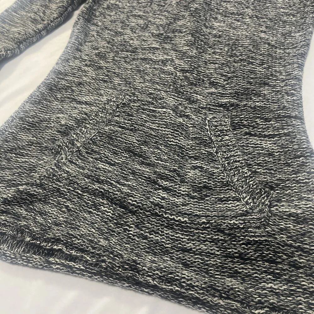 Roxy  Medium Knit Sweater Hoodie Heathered Navy White - Image 4