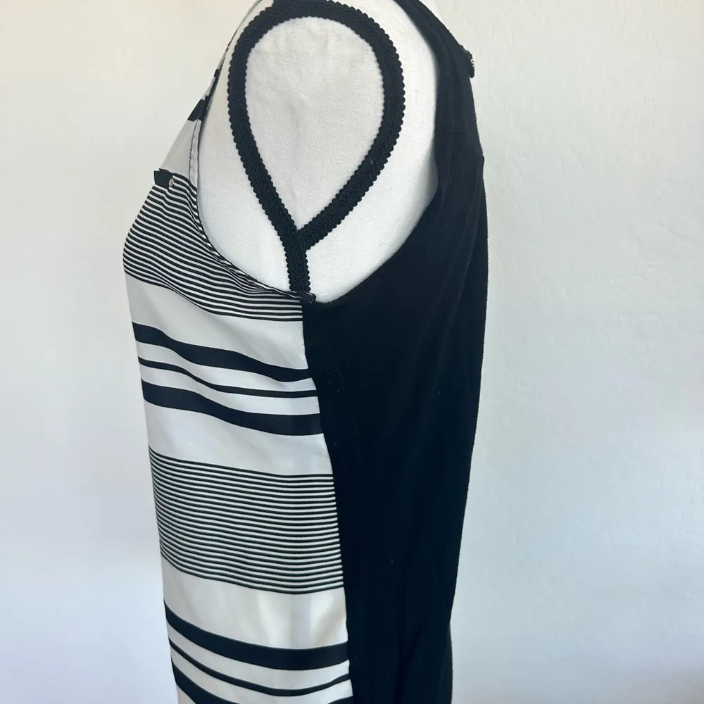 Express Monochrome Striped Sleeveless Top - Image 2