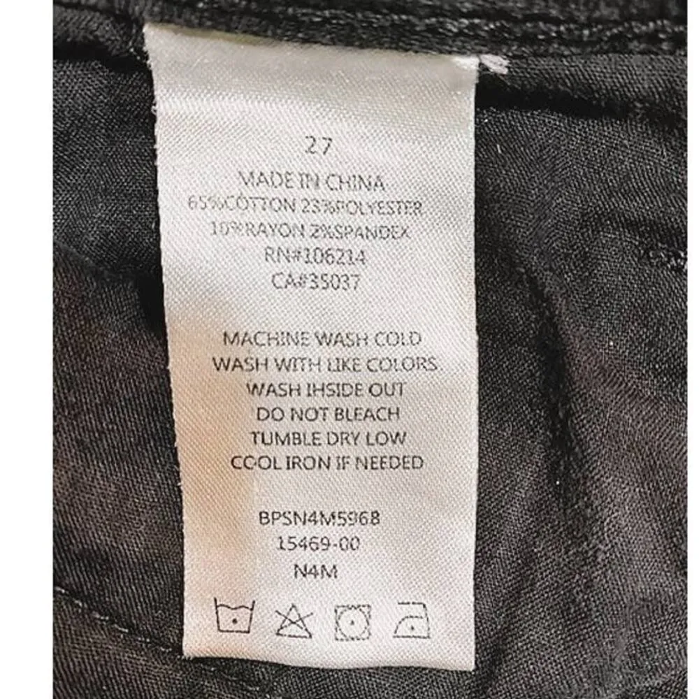 JOES Premium Black Skinny Leg Denim Jeans ~ Women's Size 27 - Image 7