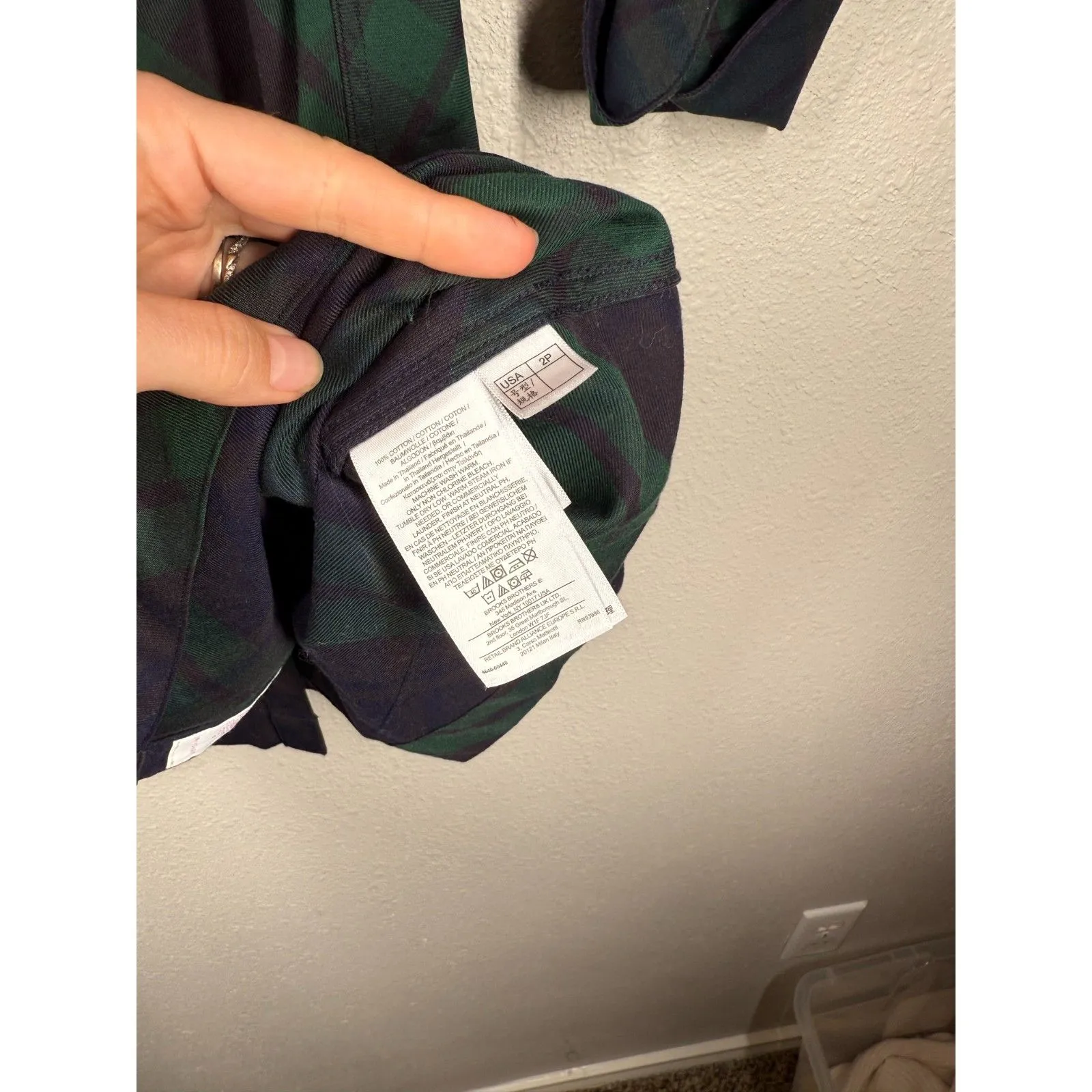 Brooks Brothers Blue Green Plaid Dress Sz 2p Dark Academia Preppy Schoolgirl - Image 7