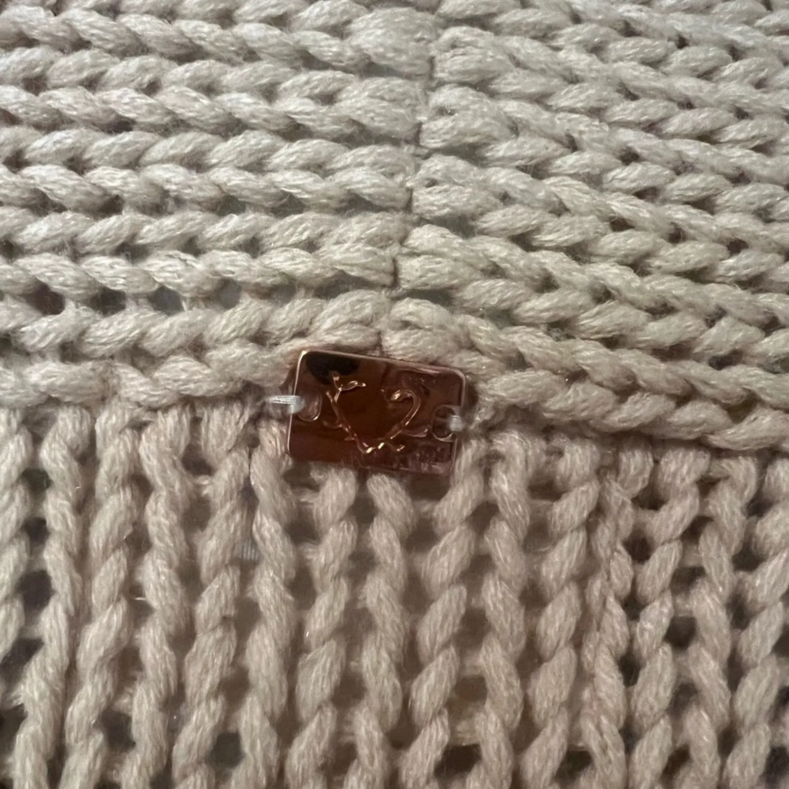 FOR LOVE & LEMONS KNITZ Denver Knit Cardigan in Peach and Rust size XS‎ - Image 6