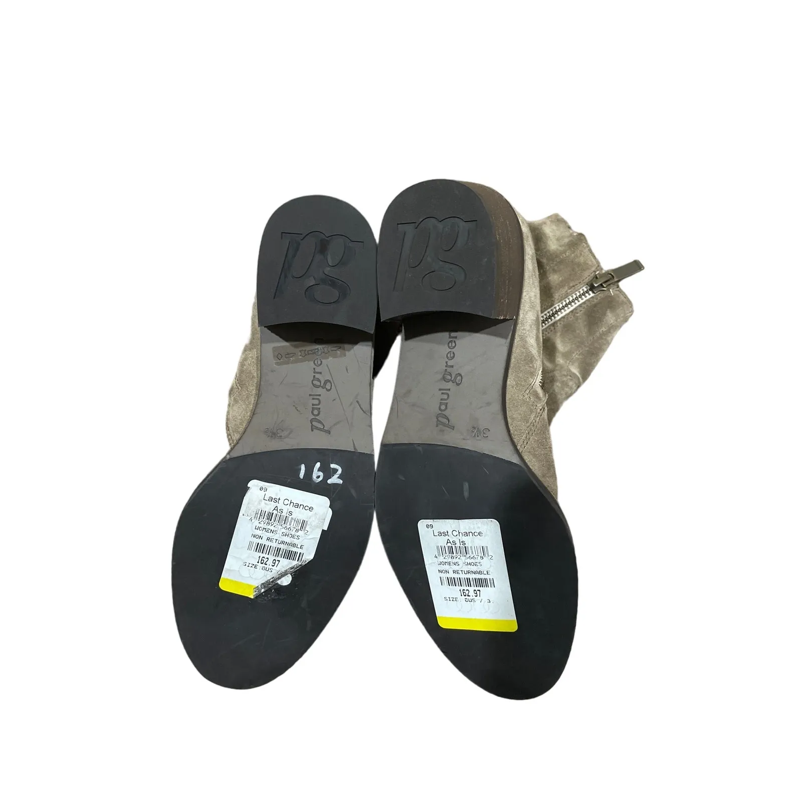 Paul Green Nicole Bootie Antelope Beige‎ Soft Suede Ankle Side Zip Size 6 NWOB - Image 8