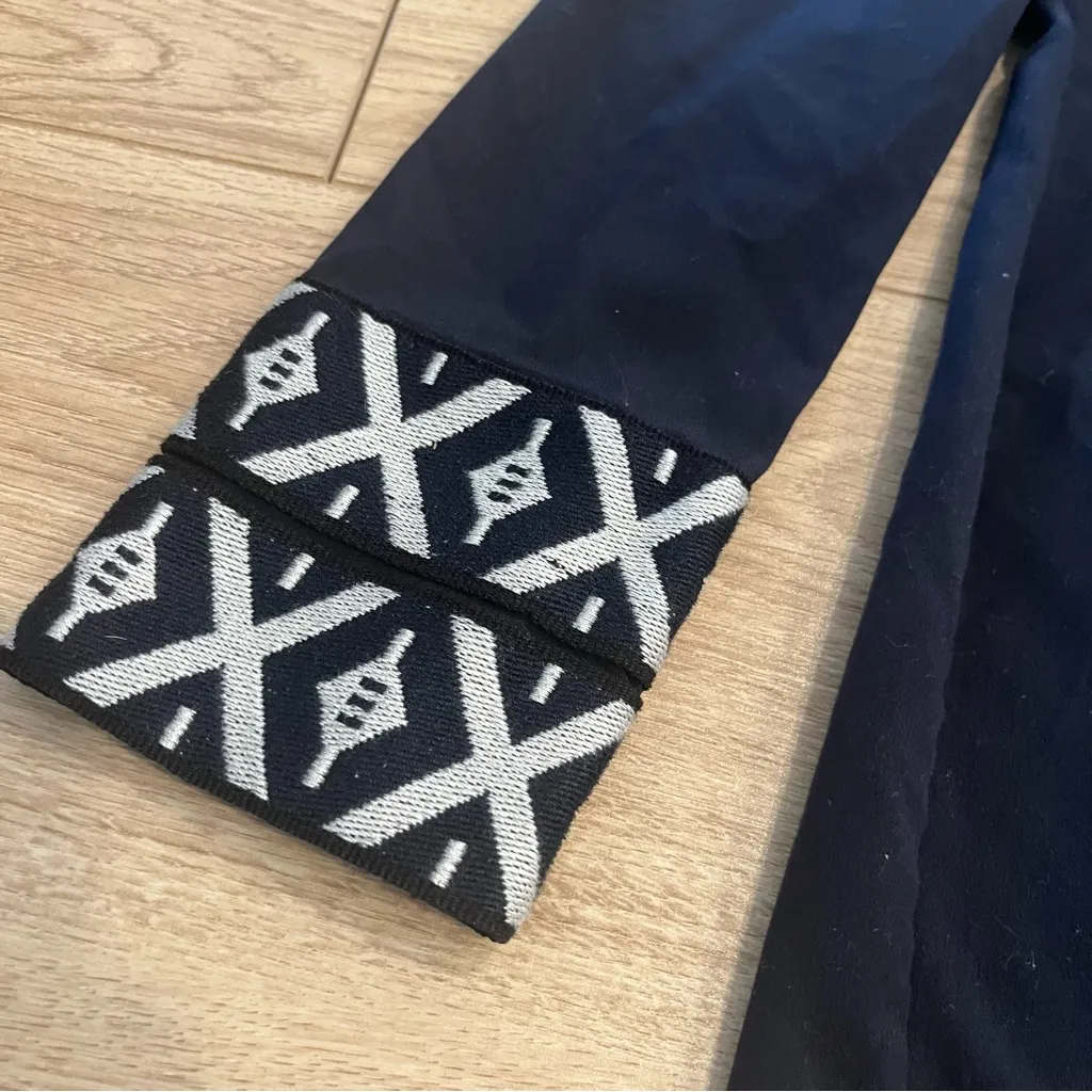 Tory Burch Ariana Tunic Top Navy Blue Embroidered Long Sleeve Size 0 - Image 4