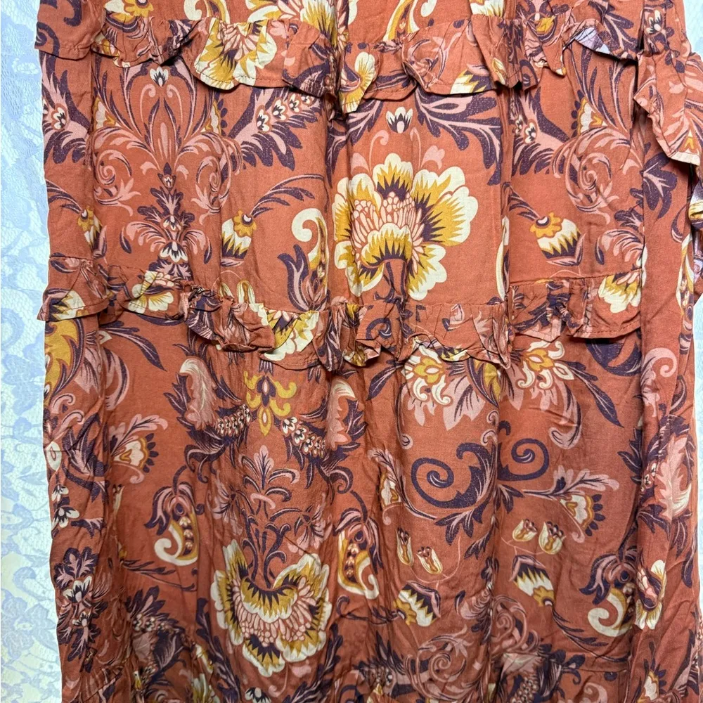 Floral Ruffle midi Skirt - Image 7